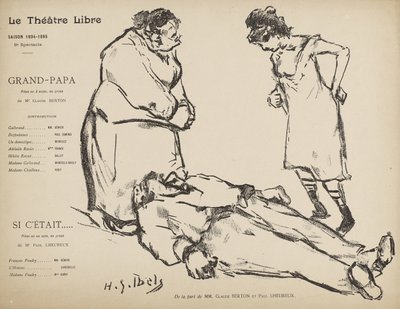 グランパパとシルエタイトの自由劇場制作プログラム 作： Henri Gabriel Ibels