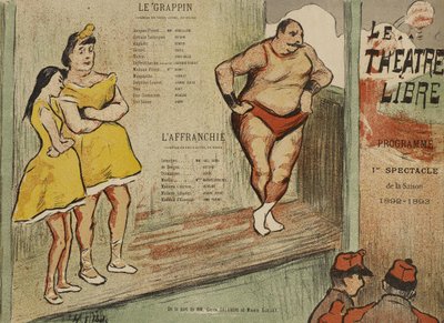 LeGrappinとL&39;Affranchieの自由劇場制作のためのプログラム 作： Henri Gabriel Ibels
