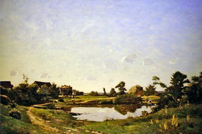 プールサイドでのランチ 作： Henri Joseph Harpignies