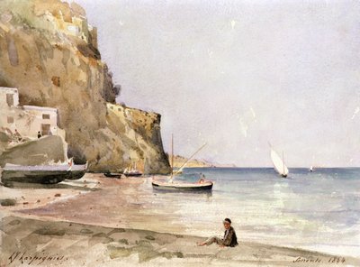 ソレントの港 作： Henri Joseph Harpignies
