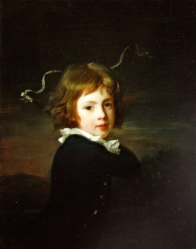 ロード・ウッドと思われる少年の肖像画（油彩・キャンバス） 作： Henri Pierre Danloux