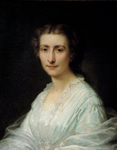 女性の肖像。アンリ・レーマン（カール・アーネスト（エルンスト）・ルドルフ・ハインリッヒ・サレム・ディット）（1814-1882）の絵画 19世紀 パリ、カルナヴァレ美術館 作： Henri Lehmann