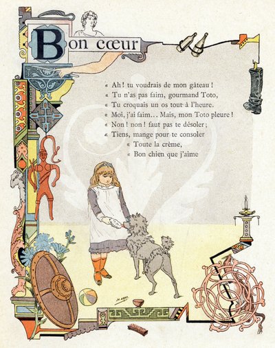 Alphabet of good example "のイラスト、1890年頃（エングレーヴィング） 作： Henri (1858 1924) Gray