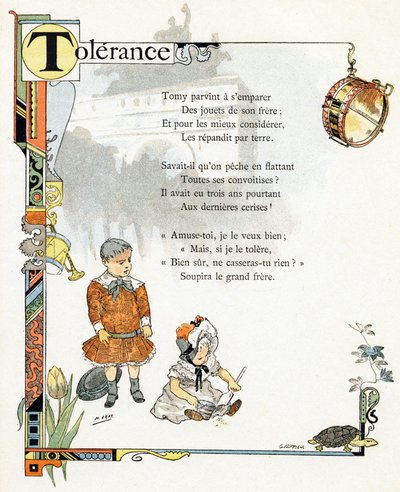 Alphabet of good example "のイラスト、1890年頃（エングレーヴィング） 作： Henri (1858 1924) Gray