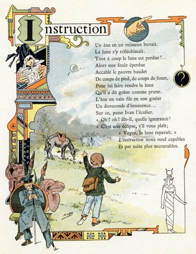 Alphabet of good example "のイラスト、1890年頃（エングレーヴィング） 作： Henri (1858 1924) Gray