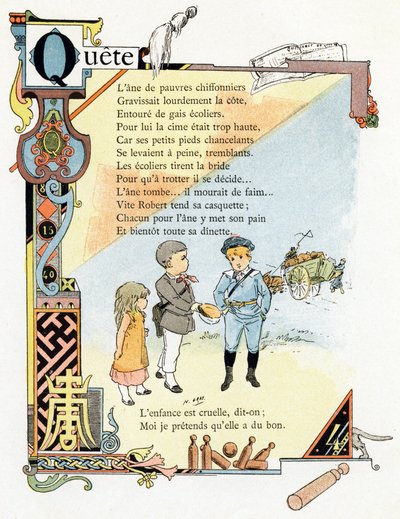 Alphabet of good example "のイラスト、1890年頃（エングレーヴィング） 作： Henri (1858 1924) Gray