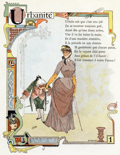 レターU アーバナイト - ウット・ユニフォーム・ウル・ワン 1890年頃（エングレーヴィング） 作： Henri (1858 1924) Gray