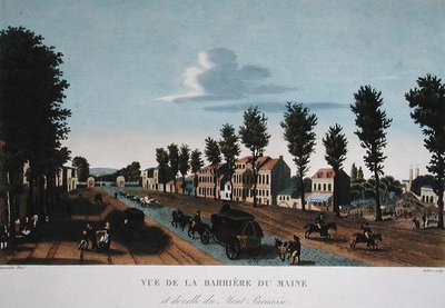 ザ・バリエール・デュ・メイン」1815-20年頃（カラーエングレーヴィング） 作： Henri (after) Courvoisier Voisin