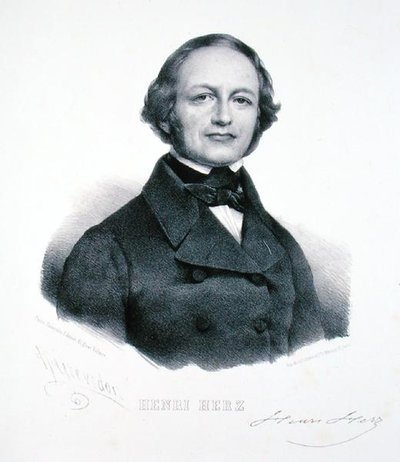ヘンリー・ヘルツ（1803-88）（エングレーヴィング） 作： Henri (after) Grevedon