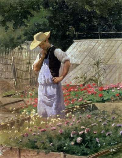 バガテルのバラ園の一角 作： Henri Adolphe Laissement