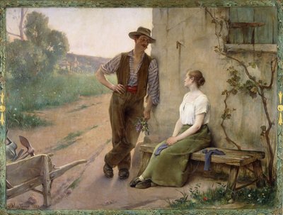 農場の農民夫婦、1889年 作： Henri Adrien Tanoux