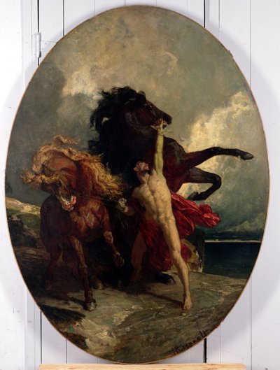 アキレスの馬とオートメドン 作： Henri Alexandre Georges Regnault