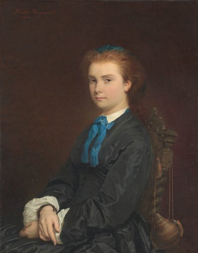 若い女性の肖像、1863 作： Henri Alexandre Georges Regnault