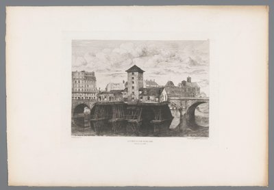 ゲジヒト オプ デ ポン ノートルダム ポン ノートルダム ポンプ (オブジェクトのタイトル) France etsen uit 1875 (シリーズタイトル) 1875年のエッチング（連載タイトル） 作： Henri Alexandre Saffrey