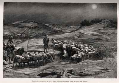 予告編の井戸。C.BabinとF.Houssayが1885年に発表した "A travers la Perse meridionale "の挿絵をLaurent Desrousseauxが描いたもので、Edouard Charton（1807-1891）が監督したLe tour du Monde 1892に収録されています。 作： Henri Alphonse Louis Laurent Desrousseaux