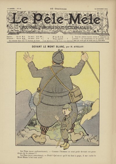 モンブランの前。ルペレメレの挿絵、1902 作： Henri Avelot