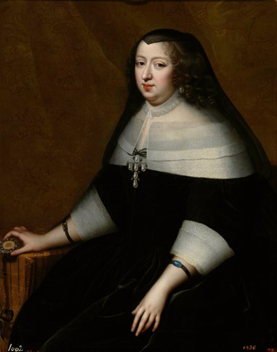 アンネ・オブ・オーストリア（オートリシュ）（1601-1666）の肖像 - アンリ・ボーブラン（1603-1677）、1659年頃 - 油彩・キャンバス 作： Henri Beaubrun