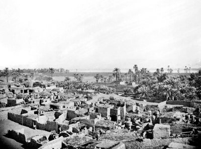 カルナックの村、ヌビア、エジプト、1887 作： Georges Henri Bechard