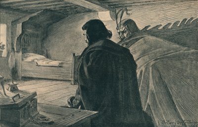 「マルグリットの部屋のファウスト」、c1900 作： Henri Bellery Desfontaines