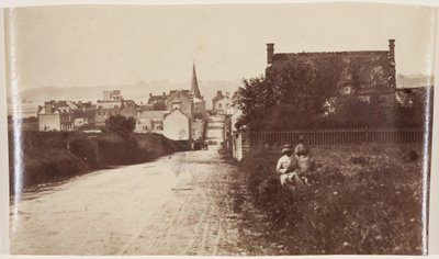 ノルマンの町の眺め、1870年頃（ワックスペーパー・ネガからのアルベン・プリント） 作： Henri Bevan