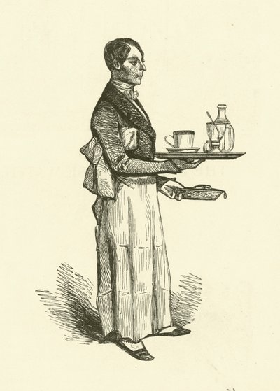 喫茶店のウェイター（彫刻 作： Henri Bonaventure (after) Monnier