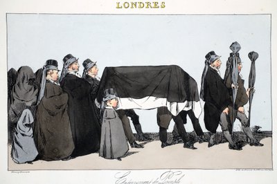 人々の抑留、Henri Monnierによる &39;London&39;のイラスト、パブ。パリ、1828年頃（手塗りのリト） 作： Henri Bonaventure Monnier