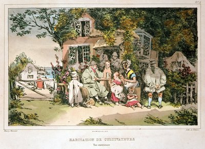 農家の家（モニエ作、デブ19世紀 作： Henri Bonaventure Monnier