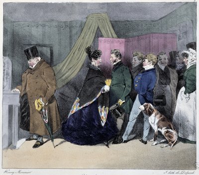 軽率な行動 - アンリ・モニエの「Esquisses parisiennes」の中で、編集。デルペッシュ、パリ 作： Henri Bonaventure Monnier