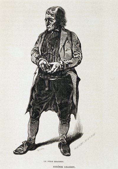 Le père Grandet - バルザックの「Eugénie Grandet」（Henri Monnier作）の中で、1843年のオリジナル版。 作： Henri Bonaventure Monnier