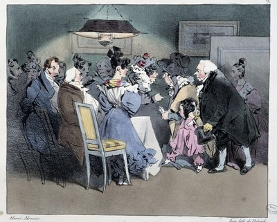 訪問 - アンリ・モニエの「Esquisses parisiennes」（デルペッシュ編、パリ）にて 作： Henri Bonaventure Monnier