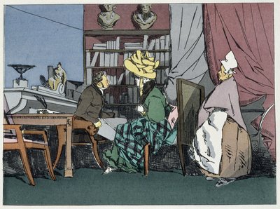 謁見する部門長 - アンリ・モニエの「行政モラル」にて 作： Henri Bonaventure Monnier