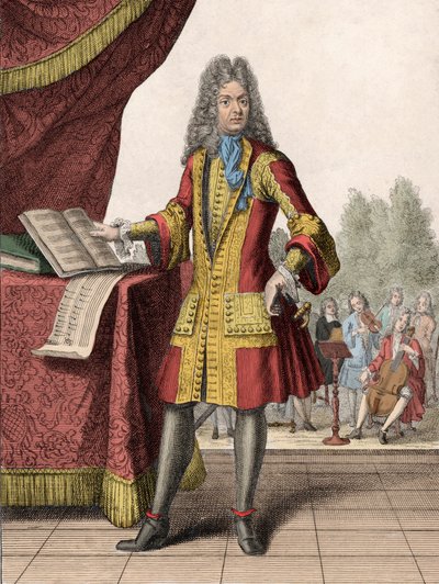 ジャン=バティスト・ルリーの肖像（1632-1687） 作： Henri Bonnart