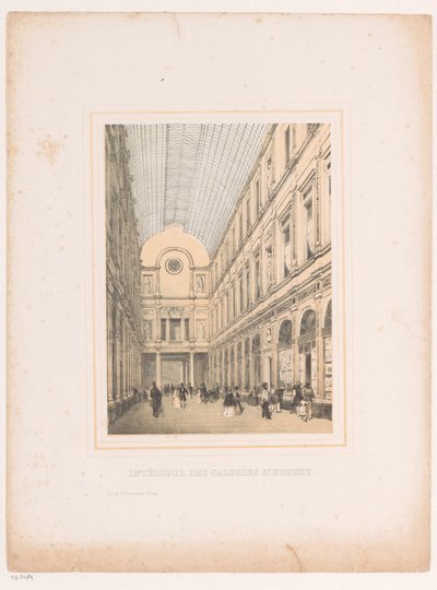 ブリュッセルのロイヤル ギャラリー サン テュベールのインテリア Intérieur des galeries St. Hubert (オブジェクトのタイトル) 作： Henri Borremans (attributed to)