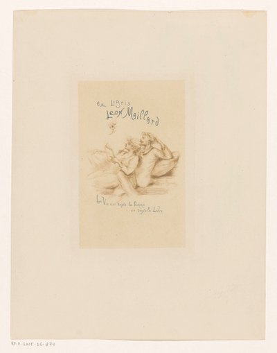 エクス リブリス ヴァン レオン メイラード Ex libris レオン・メイラード (オブジェクトのタイトル) 作： Henri Boutet