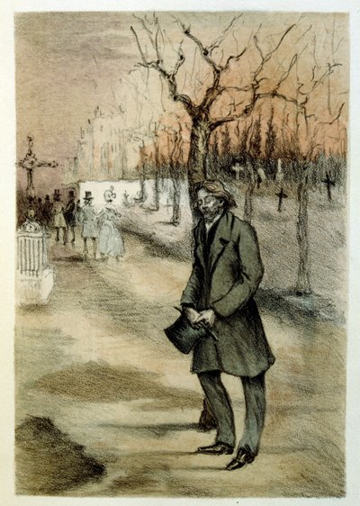 フランスの小説家・詩人であるルイ・アンリ・ミュルジェ（1822-1861）の「フランシーヌのマフ」（Le Manchon de Francine）のためのアンリ・ブーテによる挿絵。 作： Henri Boutet