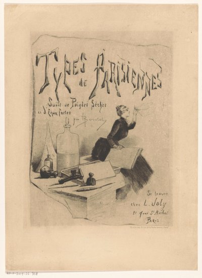 版画家の材料と道具 Types de Parisiennes (オブジェクトのシリーズ タイトル) 作： Henri Boutet