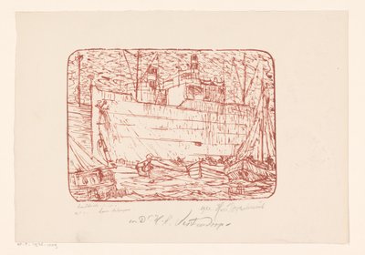 Haven te Antwerpen (オブジェクトの元のタイトル) 作： Henri Braakensiek (signed by artist)