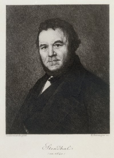 1840年のマリー＝アンリ・ベイユ（このスタンダール1783-1842）の肖像。 作： Henri Bérengier