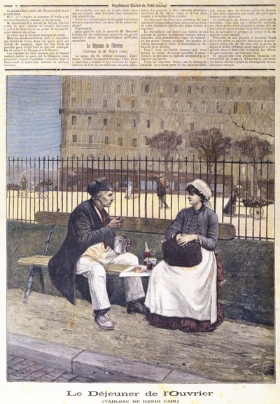 労働者ランチ、ルプティジャーナル、1891年 作： Henri Cain