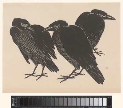 三羽のカラス 作： Henri Charles Guérard