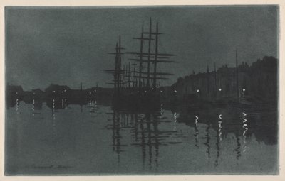 ディエップでの月の効果 作： Henri Charles Guérard