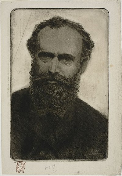 マネの肖像 作： Henri Charles Guérard