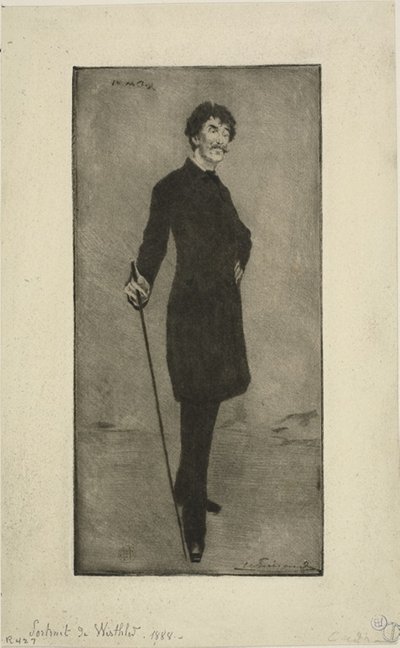 ウィスラーの肖像 作： Henri Charles Guérard