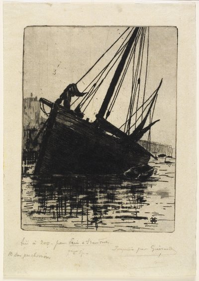座礁、1888年頃 作： Henri Charles Guérard