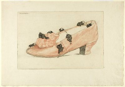 靴の攻撃、1888 作： Henri Charles Guérard