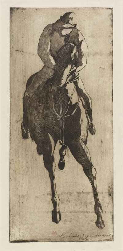 競走馬、1888年頃（エッチングとアクアチント） 作： Henri Charles Guérard
