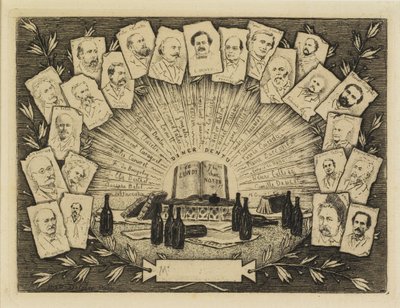 22枚の肖像、1881年（エッチング、ドライポイント） 作： Henri Charles Guérard