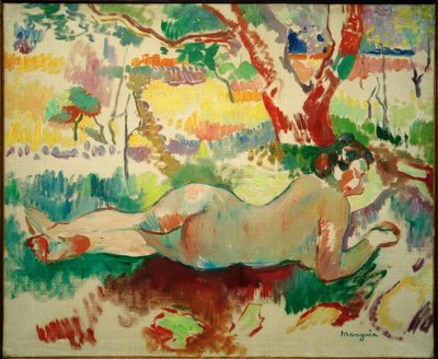 リバーススタディ「木の下のヌード」ヴィラ・デミエール 作： Henri Charles Manguin