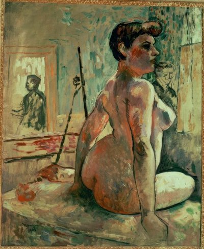 スタジオでの女性のヌード 作： Henri Charles Manguin