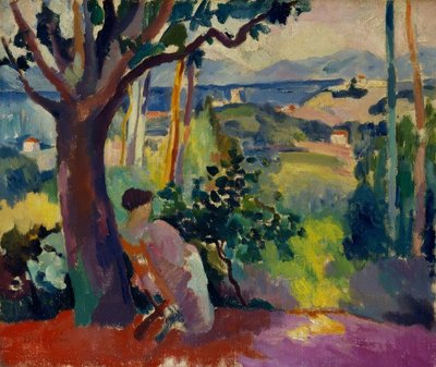 ヴィラデミエールでの食事の様子 作： Henri Charles Manguin